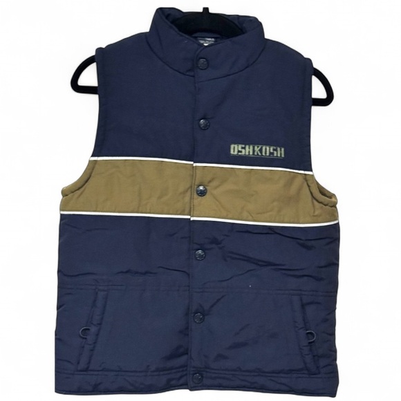 OshKosh B'gosh Kids Navy and Tan Vest Boys size 7 - Picture 1 of 4